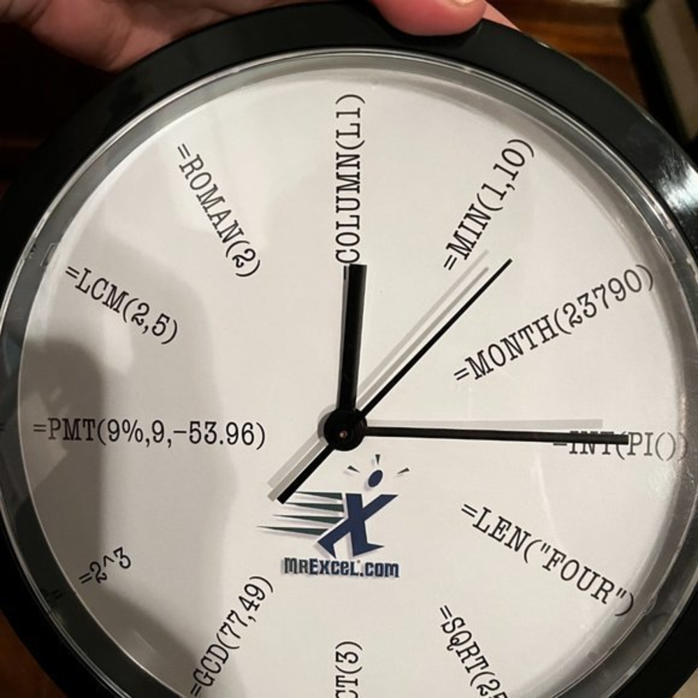 Wall Clock - Excel Themed (Great Gift for Any Microsoft Excel Guru!) (new)‎ / hm